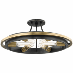 Hudson Valley 2721-AOB Chambers Modern Aged Old Bronze Ceiling Light