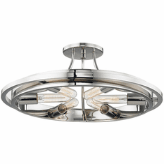 Hudson Valley 2721-PN Chambers Contemporary Polished Nickel Ceiling Light Fixture