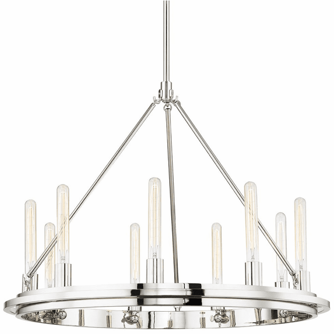 Hudson Valley 2732-PN Chambers Modern Polished Nickel 32" Lighting Chandelier