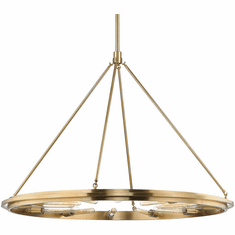 Hudson Valley 2745-AGB Chambers Contemporary Aged Brass 45" Chandelier Lamp