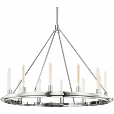 Hudson Valley 2745-PN Chambers Contemporary Polished Nickel 45" Ceiling Chandelier