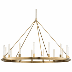 Hudson Valley 2758-AGB Chambers Modern Aged Brass 58" Hanging Chandelier