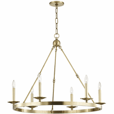 Hudson Valley 3206-AGB Allendale Modern Aged Brass 36" Hanging Chandelier
