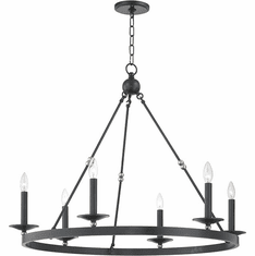 Hudson Valley 3206-AOB Allendale Contemporary Aged Old Bronze 36" Chandelier Light