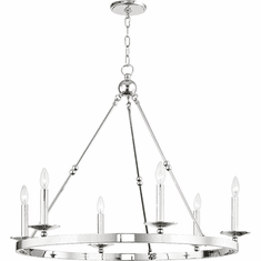 Hudson Valley 3206-PN Allendale Modern Polished Nickel 36" Chandelier Lighting
