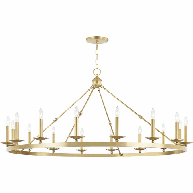 Hudson Valley 3216-AGB Allendale Contemporary Aged Brass Chandelier Light
