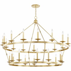 Hudson Valley 3228-AGB Allendale Modern Aged Brass Chandelier Lamp