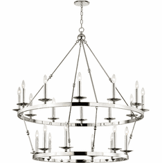 Hudson Valley 3247-PN Allendale Contemporary Polished Nickel Ceiling Chandelier