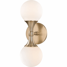 Hudson Valley 3302-AGB Astoria Contemporary Aged Brass LED Wall Sconce Lighting