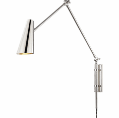 brushed nickel swing arm wall lamp
