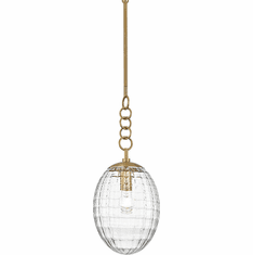 Hudson Valley 4908-AGB Venice Contemporary Aged Brass Mini Drop Lighting Fixture