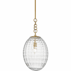 Hudson Valley 4912-AGB Venice Contemporary Aged Brass Pendant Light