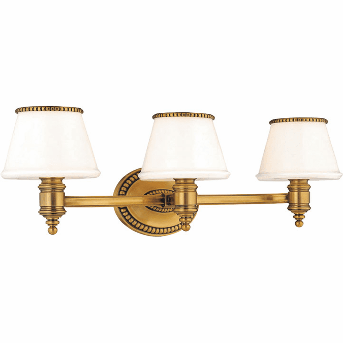 Hudson Valley 4943-FB Richmond Retro Flemish Brass Xenon 3-Light Bath Lighting Fixture