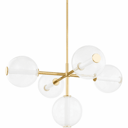 Hudson Valley 5248-AGB Richford Contemporary Aged Brass LED Chandelier Light