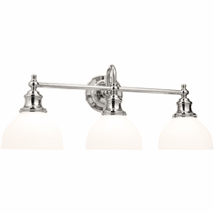 Hudson Valley 5903-PN Sutton Retro Polished Nickel 3-Light Bath Lighting Fixture