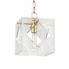 Hudson Valley 5909-AGB Travis Contemporary Aged Brass Mini Drop Lighting