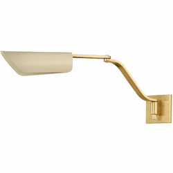 Hudson Valley 6810-AGB/SSD Douglaston Modern Aged Brass / Soft Sand Wall Swing Arm Lamp