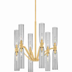 Hudson Valley 6813-AGB Harpswell Modern Aged Brass Lighting Chandelier