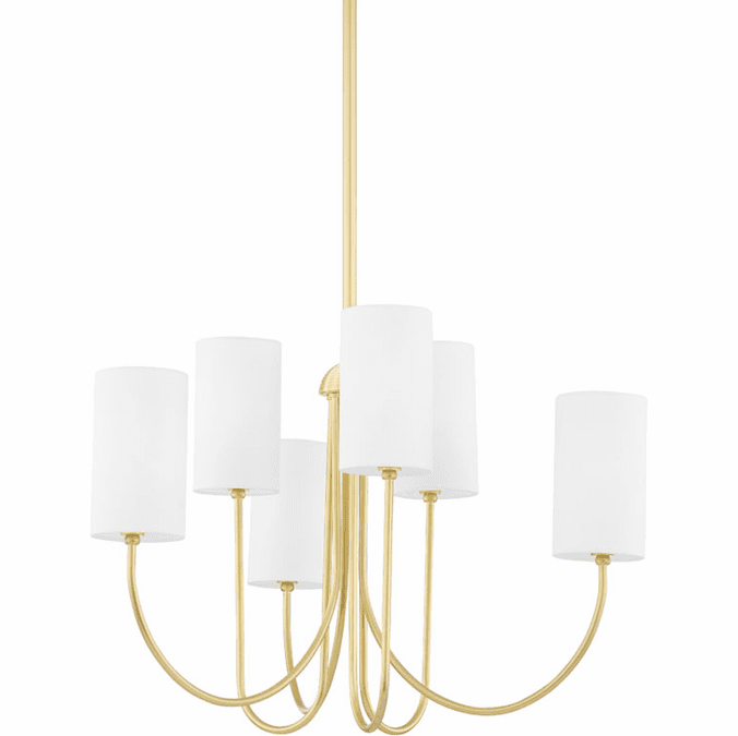 Hudson Valley 6828-AGB Harlem Aged Brass 28" Hanging Chandelier