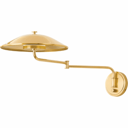 Hudson Valley 6910-AGB Brockville Contemporary Aged Brass LED Wall Swing Arm Lamp