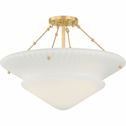 Hudson Valley 7013-AGB Loburn Contemporary Aged Brass Home Ceiling Lighting
