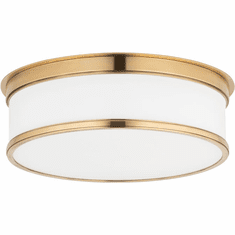 Hudson Valley 715-AGB Geneva Contemporary Aged Brass 15.25" Overhead Light Fixture