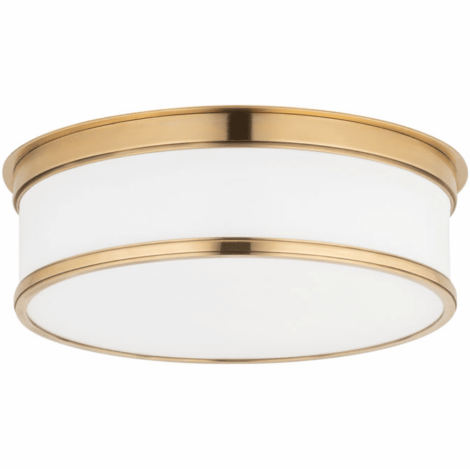 Hudson Valley 715-AGB Geneva Contemporary Aged Brass 15.25" Overhead Light Fixture
