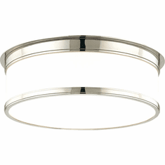 Hudson Valley 715-PN Geneva Contemporary Polished Nickel 15.25" Ceiling Light