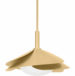 Hudson Valley 7217-VGL Brookhaven Contemporary Vintage Gold Leaf Pendant Lamp