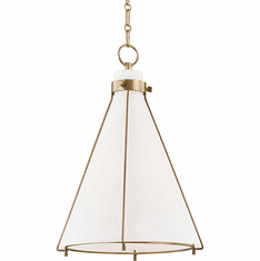 Hudson Valley 7316-AGB Eldridge Contemporary Aged Brass Pendant Light Fixture