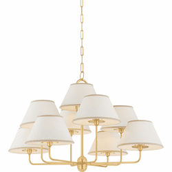 Hudson Valley 7409-AGB Durland Modern Aged Brass Hanging Chandelier