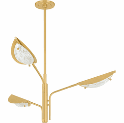 Hudson Valley 7503-AGB Levin Contemporary Aged Brass Chandelier Lamp