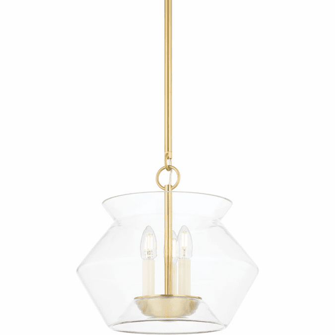 Hudson Valley 8115AGB Edmonton Contemporary Aged Brass 15" Drop