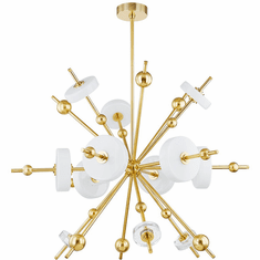 Hudson Valley 8145-AGB Maynard Contemporary Aged Brass LED Chandelier Lighting