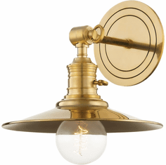Hudson Valley 8320-AGB Garden City Contemporary Aged Brass Wall Mounted Lamp