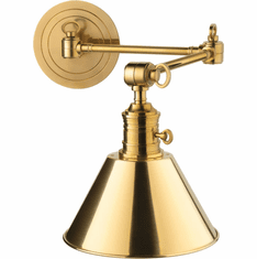 Hudson Valley 8322-AGB Garden City Vintage Aged Brass Swing Arm Wall Lamp