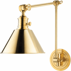 Hudson Valley 8323-AGB Garden City Retro Aged Brass Swing Arm Wall Lamp