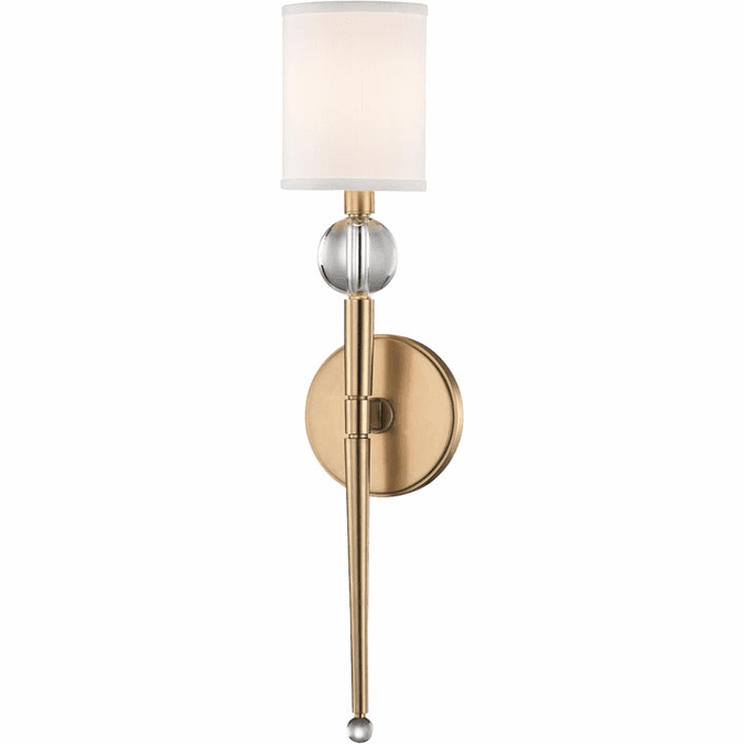 Hudson Valley 8421-AGB Rockland Aged Brass Wall Sconce Light