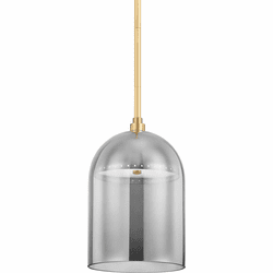 Hudson Valley 8709-AGB Dorval Modern Aged Brass LED Mini Drop Lighting Fixture