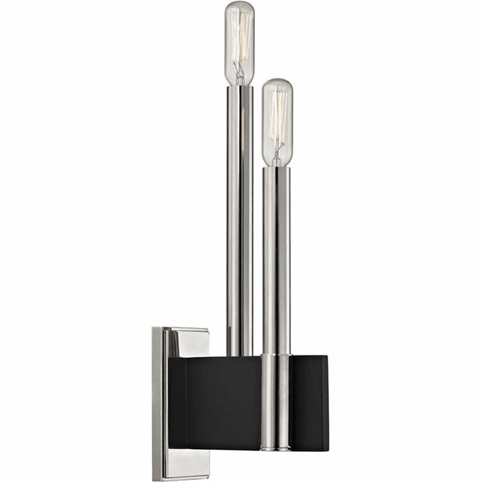 Hudson Valley 8812-PN Abrams Modern Polished Nickel Lighting Wall Sconce
