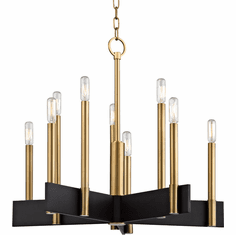 Hudson Valley 8825-AGB Abrams Contemporary Aged Brass Hanging Chandelier