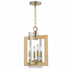 Hudson Valley 9312-AGB Wellington Modern Aged Brass 12" Wide Entryway Light Fixture