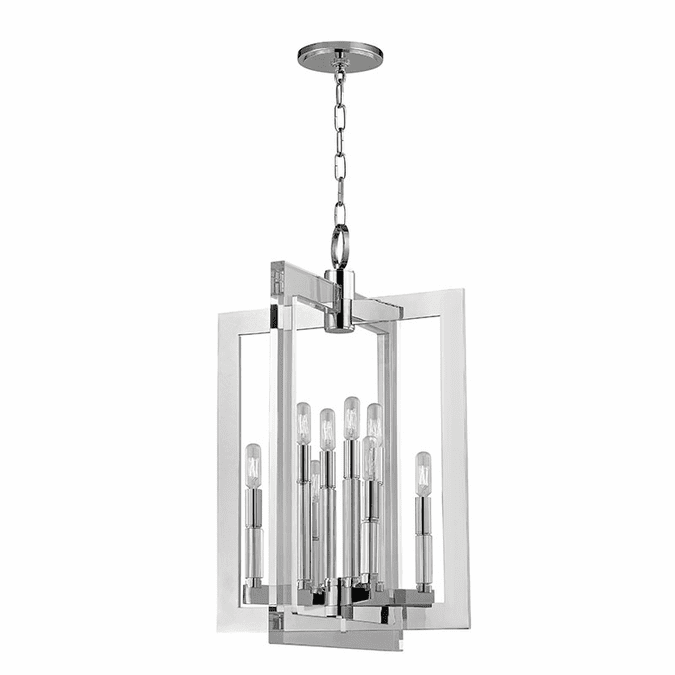 Hudson Valley 9317-PN Wellington Contemporary Polished Nickel 17.5" Wide Foyer Lighting Fixture