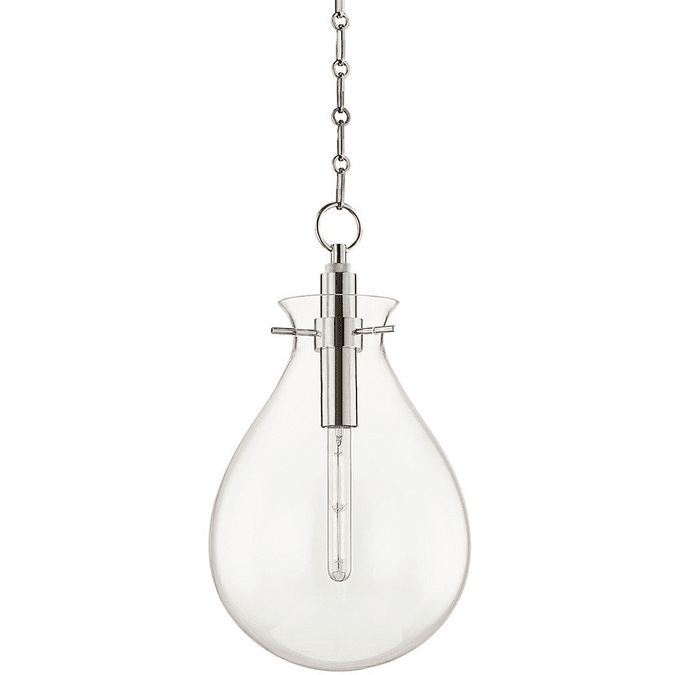 Hudson Valley BKO102-PN Ivy Contemporary Polished Nickel LED 12.5" Pendant Light Fixture