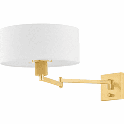 Hudson Valley BKO1600-AGB Sammy Contemporary Aged Brass Wall Swing Arm Lamp