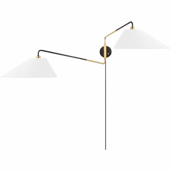 Hudson Valley KBS1751102-AOB Duo Contemporary Aged Old Bronze Wall Swing Arm Lamp