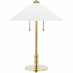 Hudson Valley L1395-AGB Flare Aged Brass Lighting Table Lamp