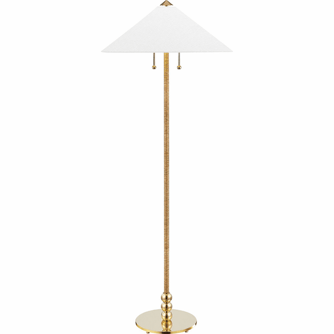 Hudson Valley L1399-AGB Flare Aged Brass Floor Lamp