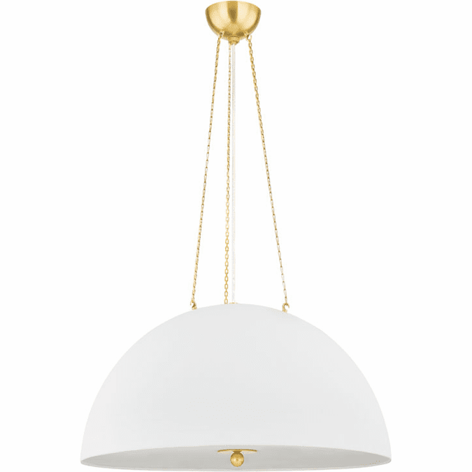 Hudson Valley MDS1101-AGB/WP Chiswick Contemporary Aged Brass 30" Pendant Light