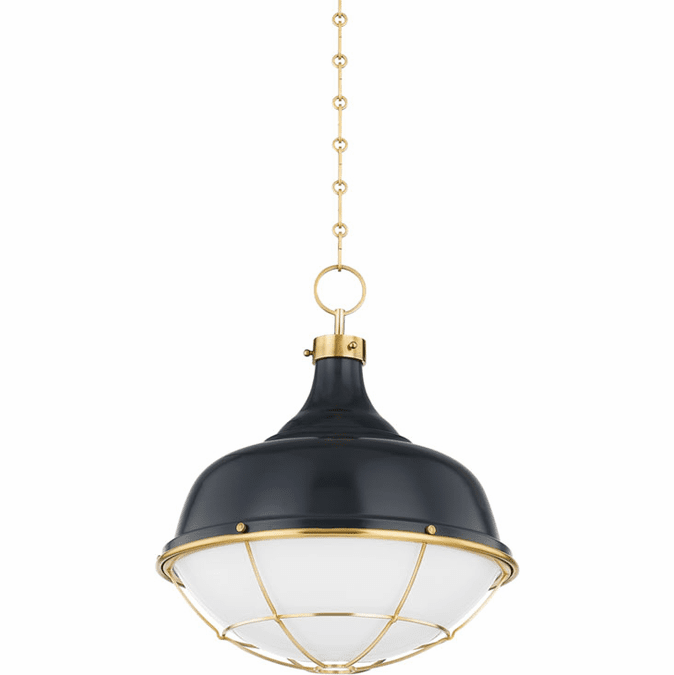 Hudson Valley MDS1502AGB/DBL Holkham Aged Brass Hanging Pendant Light